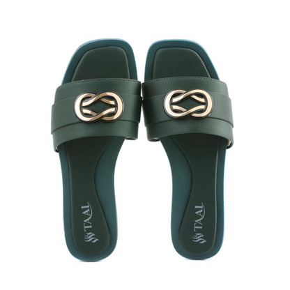 Octo Green Women flat slipper