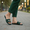 Octo Green Women flat slipper