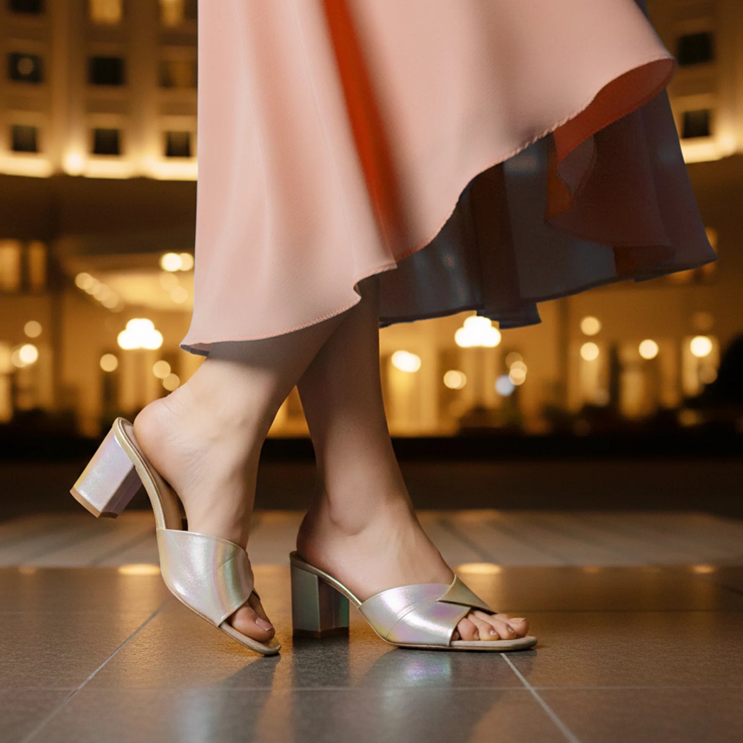 Opalia Golden Women heels