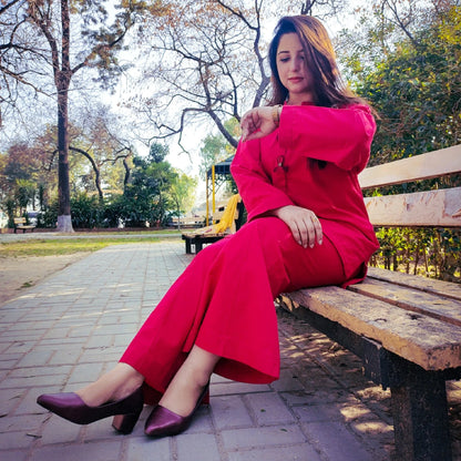 Antonio Heeled Pumps Maroon