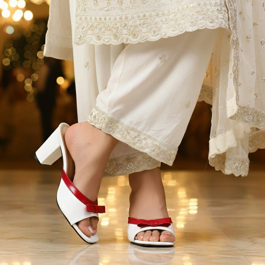 Petro White women heels