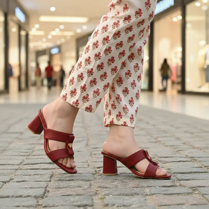 Rumi Maroon women heel