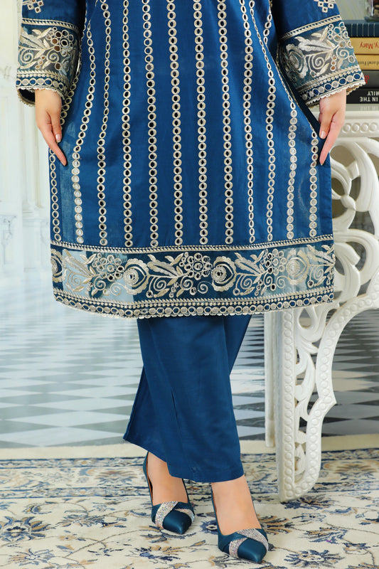 Marley Navy Embroidered 3Pcs