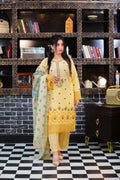 Zariah Lemon Embroidered 3Pcs