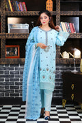 Zariah SKY Embroidered 3Pcs