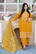 Ofeliya Mustard Embroidered 3Pcs