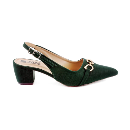 Sevish green women sling back heel sandals