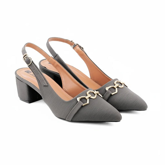 Sevish grey women sling back heel sandals