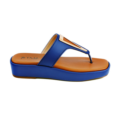 Vento Blue women wedge slippers