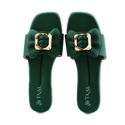 Winnie Green women flat slippers