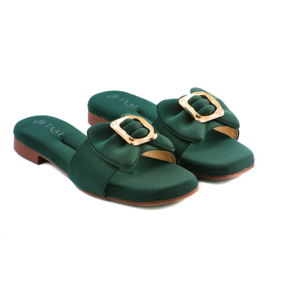 Winnie Green women flat slippers