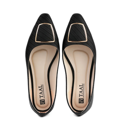 Zyla black Women Flat Pumps