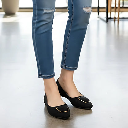 Zyla black Women Flat Pumps