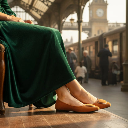 Zyla Brown Women Flat Pumps