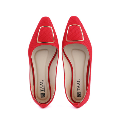 Zyla red Women Flat Pumps