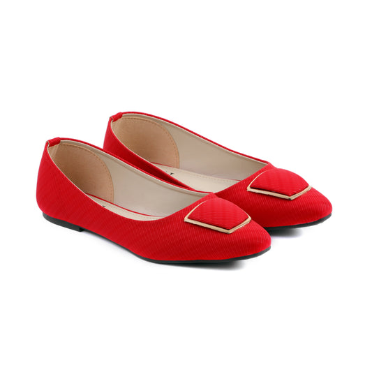 Zyla red Women Flat Pumps