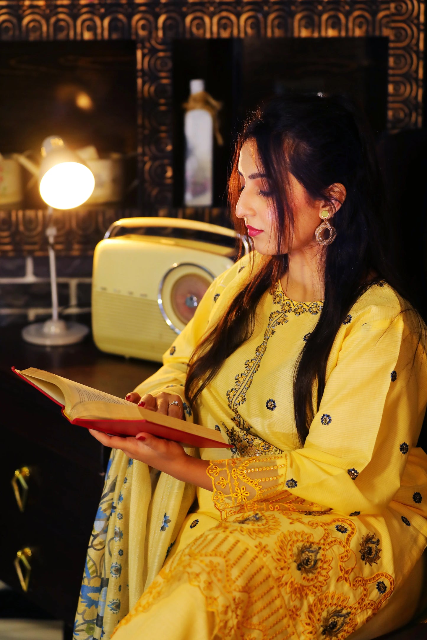 Zariah Lemon Embroidered 3Pcs