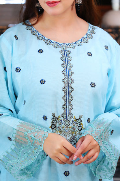 Zariah SKY Embroidered 3Pcs