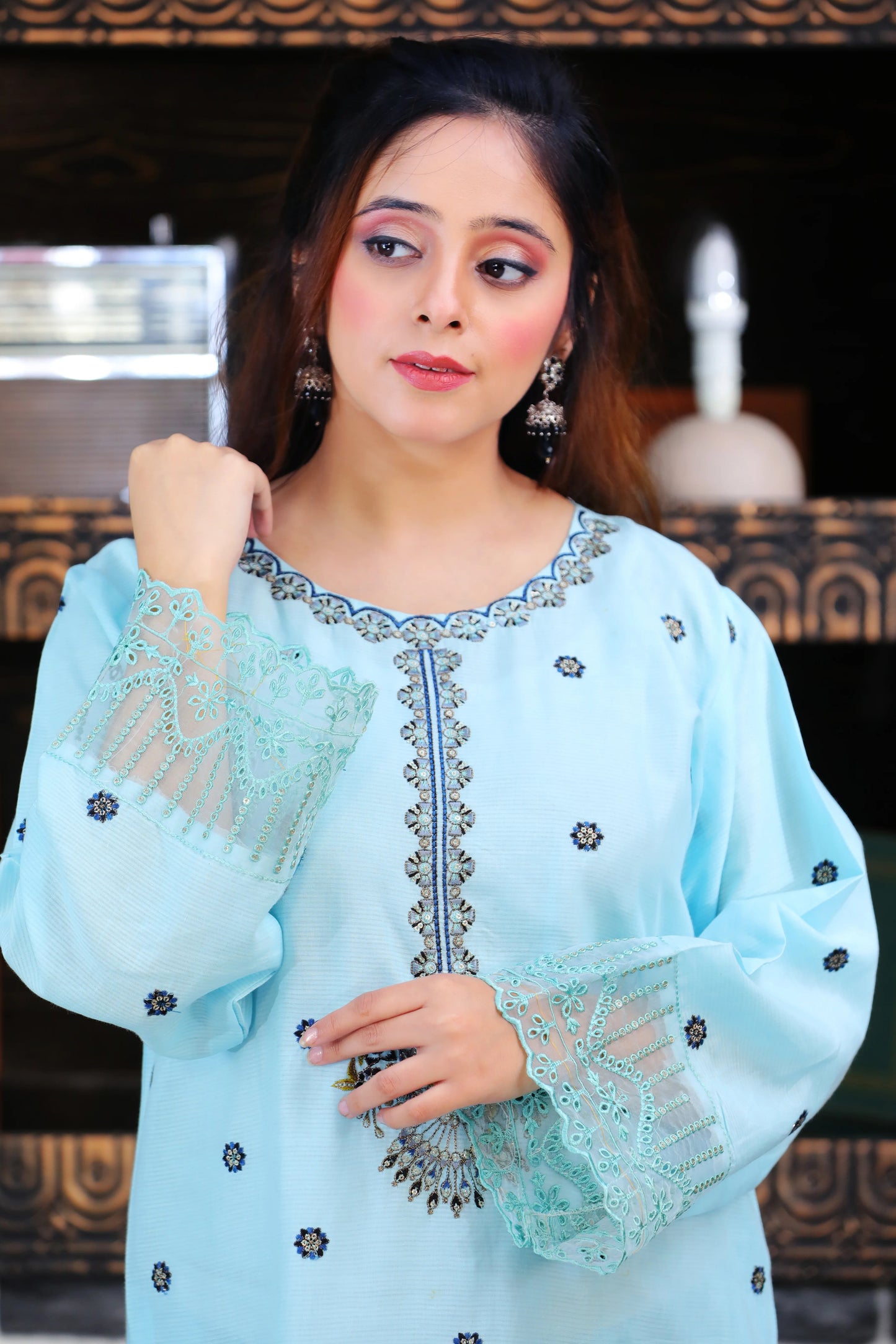 Zariah SKY Embroidered 3Pcs